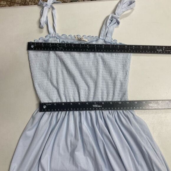 SEE YOU MONDAY Women’s Blue Ruched Bodice Spaghetti Straps Midi Dress Size Mediu - Picture 3 of 5